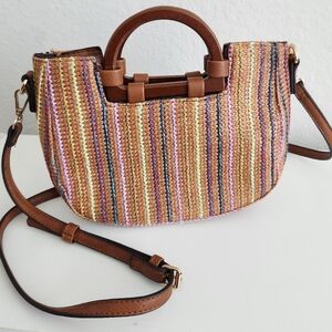 Multicolor Woven Handbag